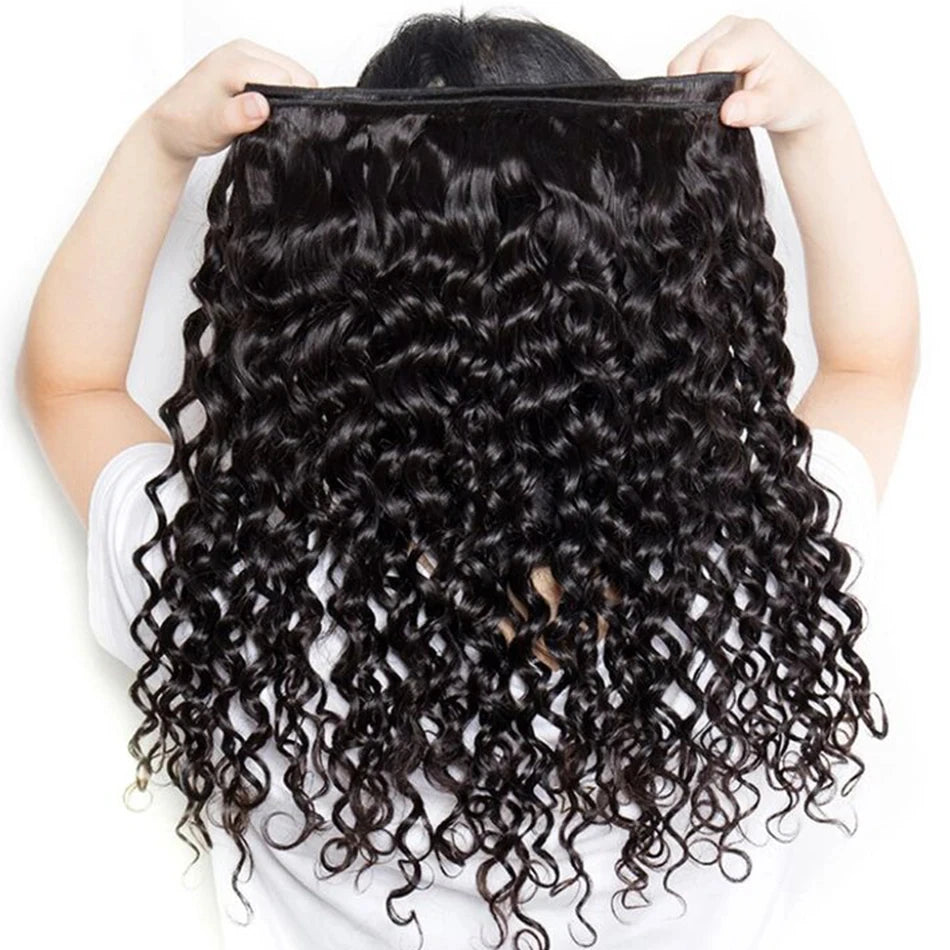 Water Wave Bundles Curly Human Hair Bundles Brazilian Weaving 26 28 30 32 Inch Natural Human Hair Remy Raw Virgin Hair 100 Human