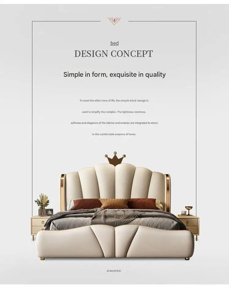 King Size Luxury Queen Double Bed Modern Bedroom European Design Girls Beliche Trendy Furniture