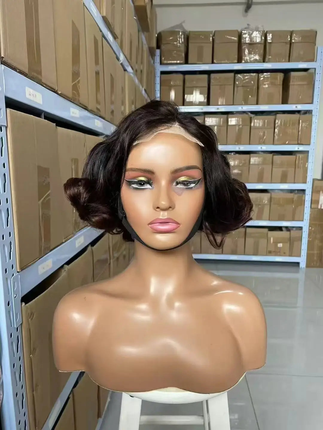 Loose Body Wave Chocolate Brown 4x4 HD Lace Frontal Bob Wigs Human Hair PrePlucked Brazilian #4 Colored Human Hair Wigs 300%