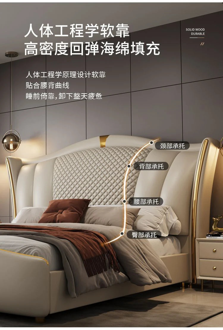 King Size Luxury Massage Bed Modern Design Safe Sleeping Sofa Bed Human Dog Double Letto Matrimoniale Lounge Suite Furniture