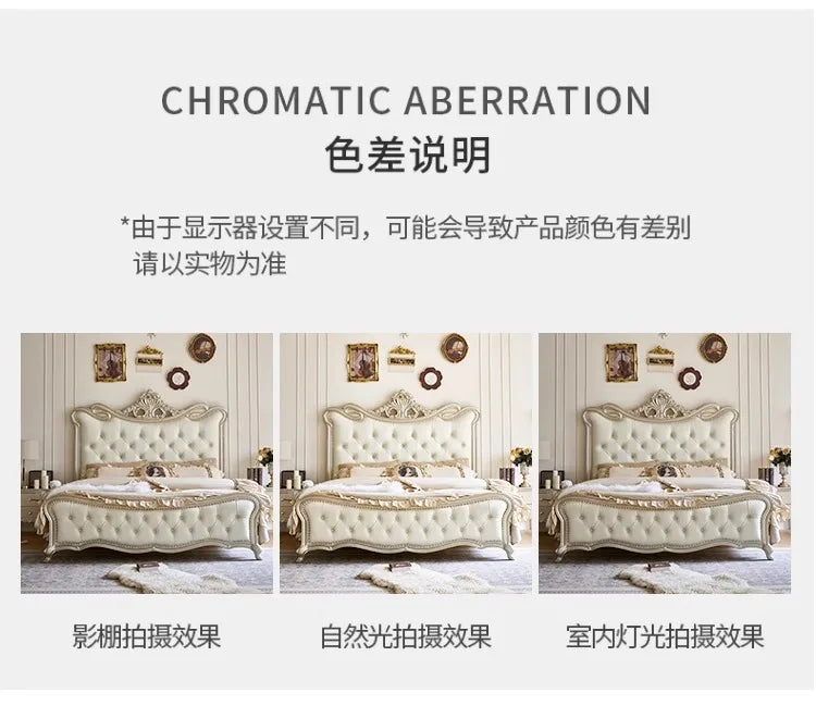 European Beauty Multifunctional Storage Bed Luxury King Size Sun Letti Matrimonial Bedroom Furniture