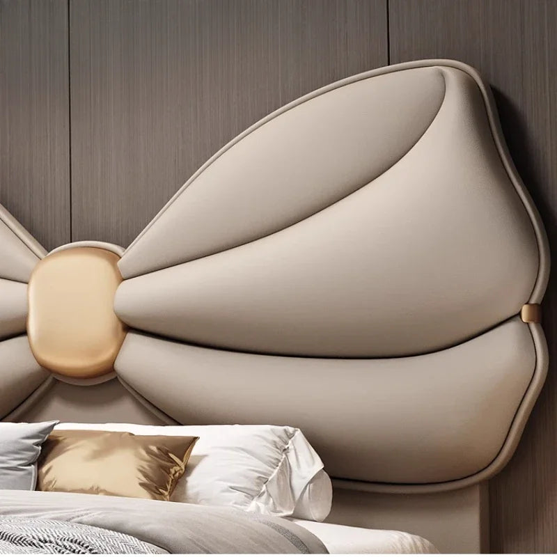 Luxury With Lights Floating Bed Modern Frame King Size Double Bed Headboards Twin Wood Lit 2 Personnes Furniture For Bedroom