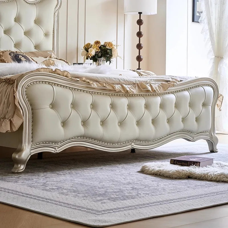 European Beauty Multifunctional Storage Bed Luxury King Size Sun Letti Matrimonial Bedroom Furniture