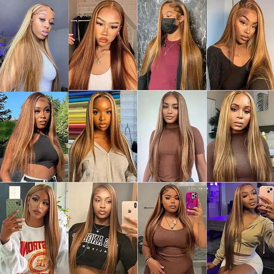 Lace Front Wigs Human Hair Preplucked 360 Full Lace Wig Honey Blonde
