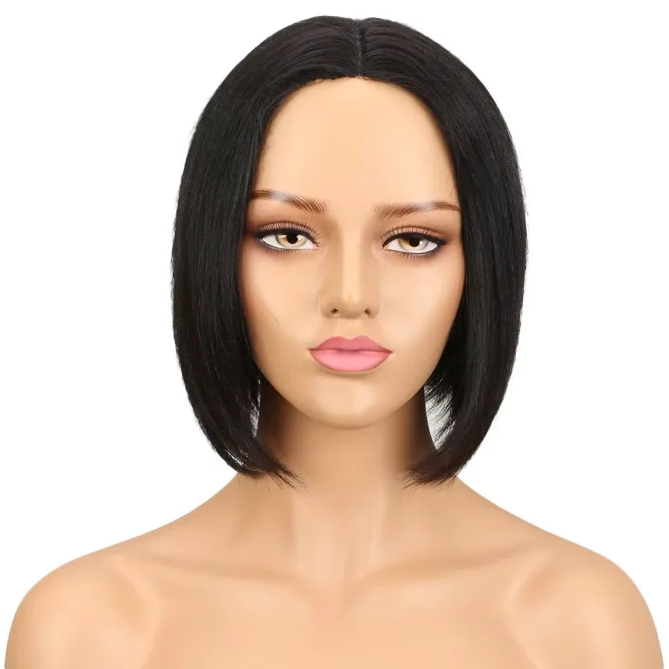Straight Lace Front Wig Short Bob Wig Human Hair Middle Part Lace Front Wigs Brazilian Hair Straight Bob Wig for Black Women