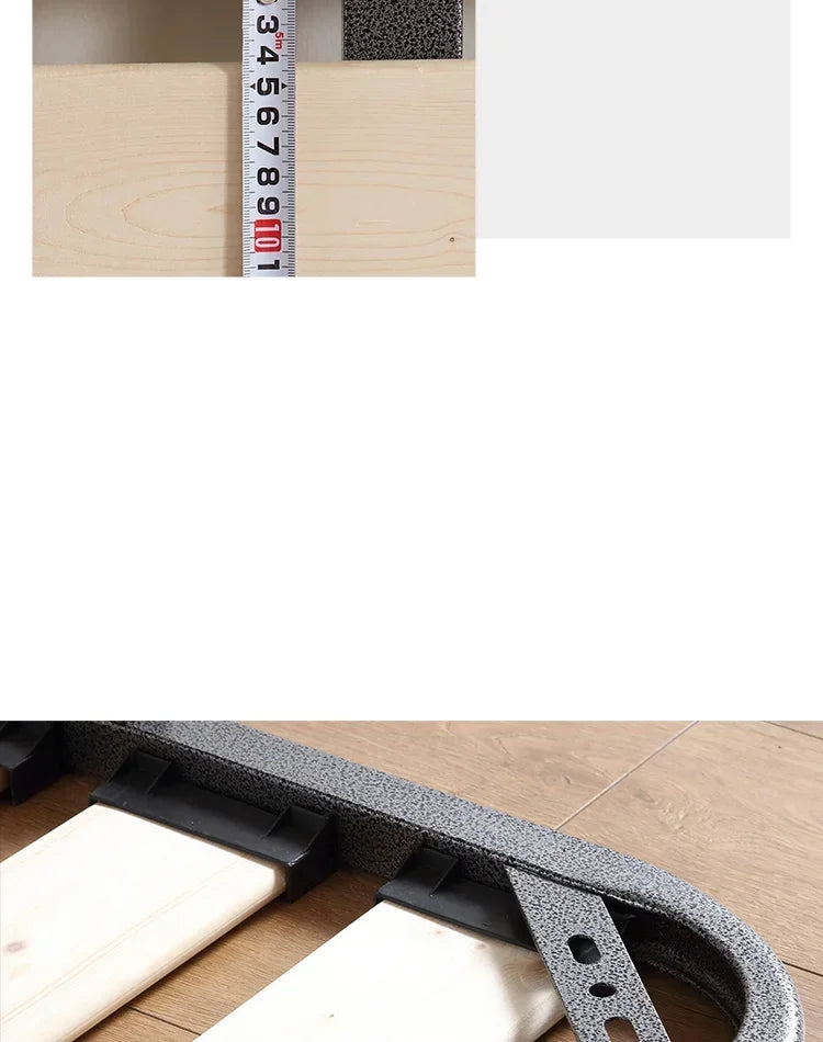 Indoor Simple Plank Platform Thick Tatami King Size Metal Double Bed Bases Frame Apartment Bedroom Furniture Black Bed Frame H