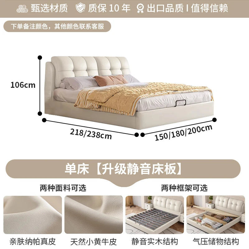 American Fashionable Bed Children Aesthetics Comfortable Design Bed Wedding Simple Luxury Modern Wood Muebles Home Furniture