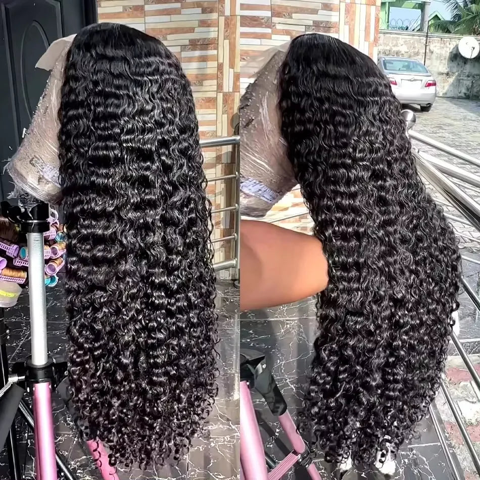 Water Wave Wig Transparent Lace Front Human Hair Wigs 13x4 13x6 Human Hair Lace Frontal Wig 28 30 Inch 4x4 5x5 Water Curly Wigs
