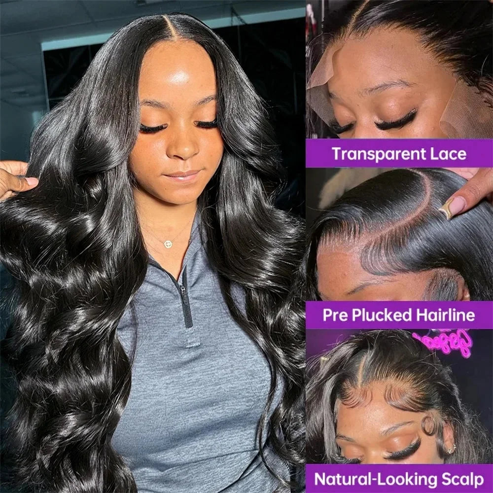 Body Wave Lace Front Wig 13x4 Lace Frontal Wig Quality Transparent Human Hair Wigs