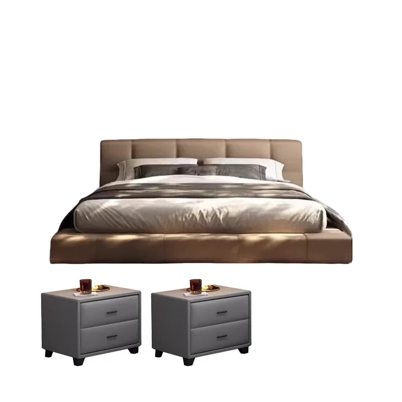 Simple Design Bed Tatami Safe Aesthetics Light Luxury Relax Bed Vintage Princess Crown Wedding Ltalian Wood Muebles Furniture