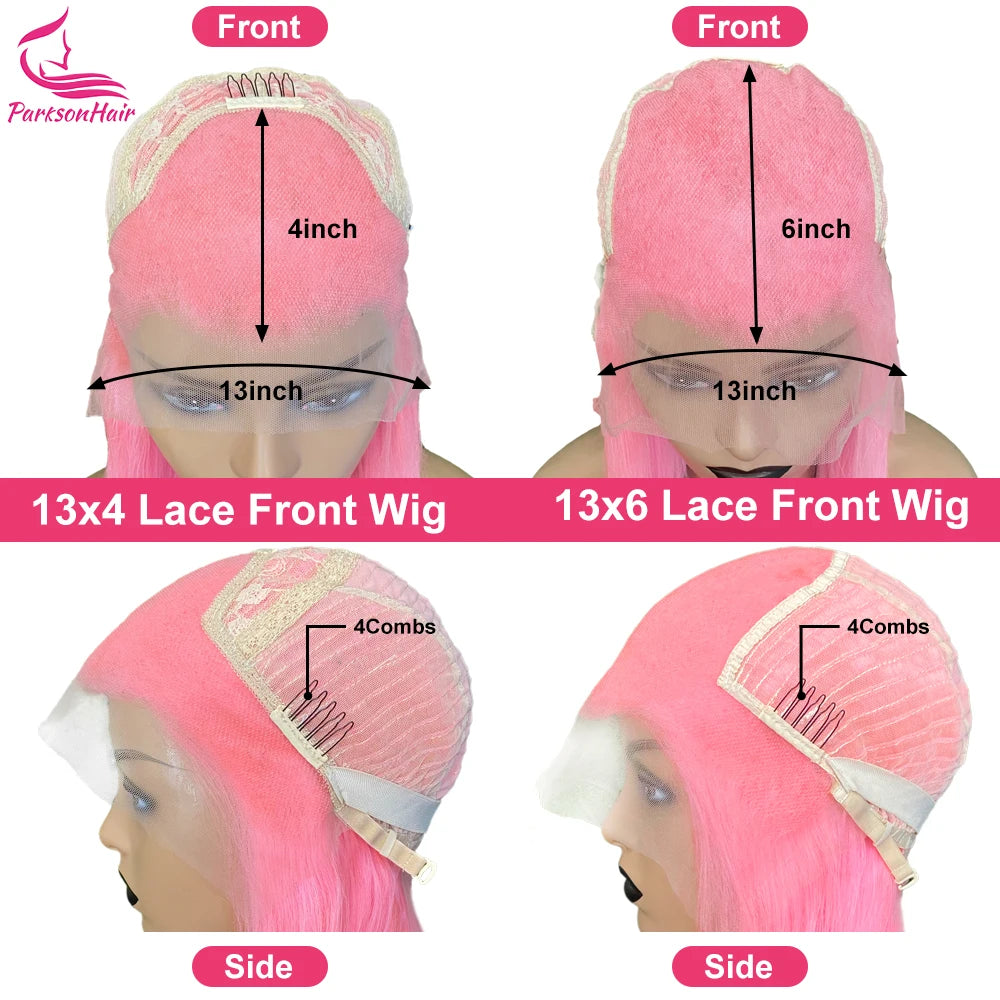 Deep Wave Wear Go Glueless Wig Orange  Wig  Lace Front Human Hair Wigs For Women Brazilian Lace Frontal Wig
