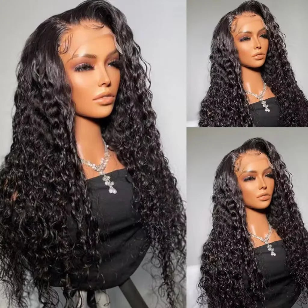 Water Wave Wig Transparent Lace Front Human Hair Wigs 13x4 13x6 Human Hair Lace Frontal Wig 28 30 Inch 4x4 5x5 Water Curly Wigs
