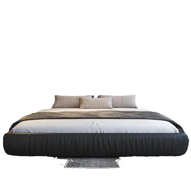 Student Leather Luxury Double Bed Modern Loft King Storage Bedroom Double Bed Queen Disabled Letto Matrimoniale Home Furniture