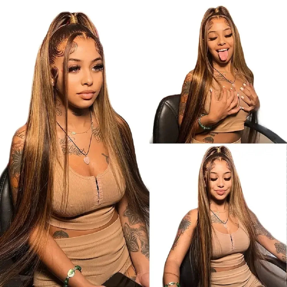 Lace Front Wigs Human Hair Preplucked 360 Full Lace Wig Honey Blonde