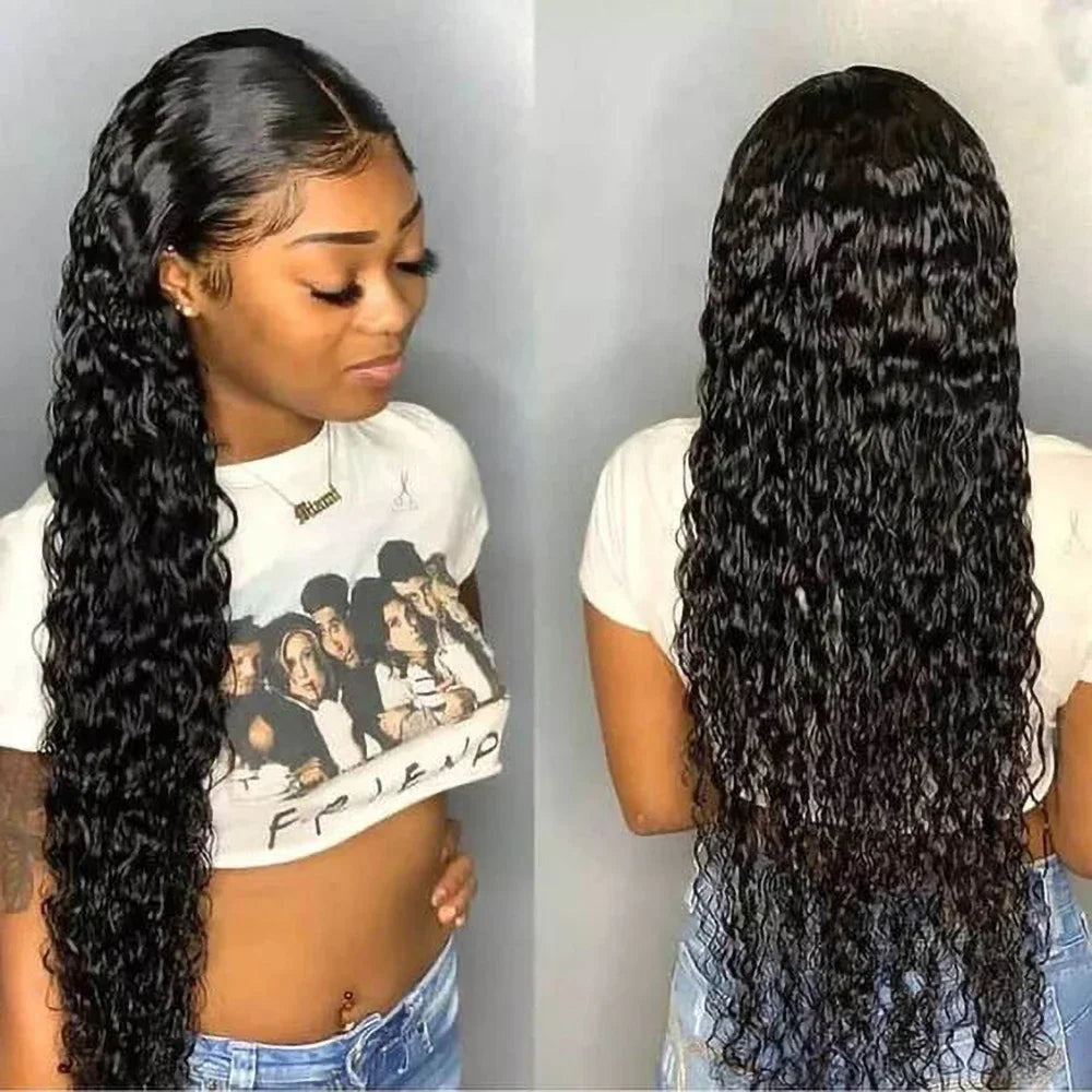 Water Wave Wig Transparent Lace Front Human Hair Wigs 13x4 13x6 Human Hair Lace Frontal Wig 28 30 Inch 4x4 5x5 Water Curly Wigs