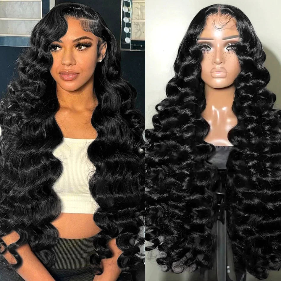 Brazilian Loose Waves Wig Human Hair Lace Frontal Wig Curly Body Wave Human Hair Wigs