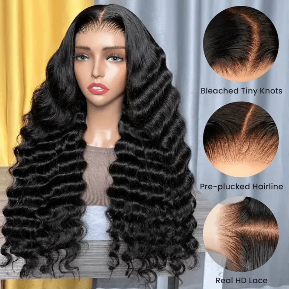 Brazilian Loose Waves Wig Human Hair Lace Frontal Wig Curly Body Wave Human Hair Wigs