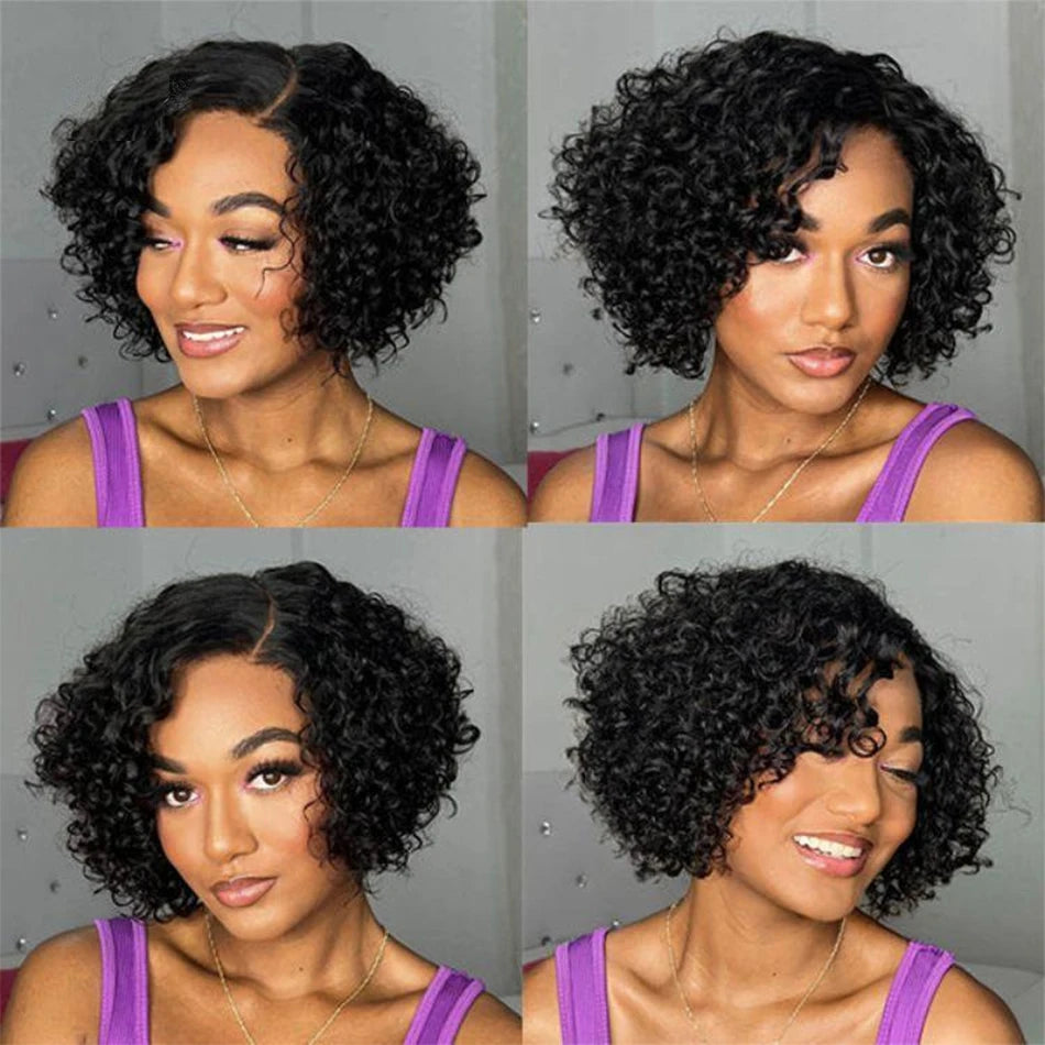 Afro Kinky Curly Human Hair Bundles Deal Natural Humain Hair Deep Wave Curly Hair Weave Extensions Remy Human Hair