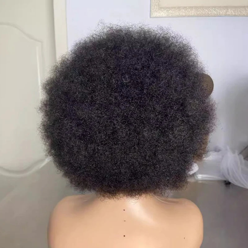 250% Density Afro Kinky Curly 100% Human Hair Explosive Head Wigs Full Machine Brazilian Virgin Hair High Quality Wig For Women