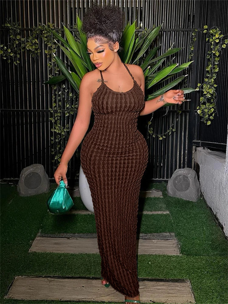 Casual Sleeveless Backless Bodycon Ladies Party Dresses