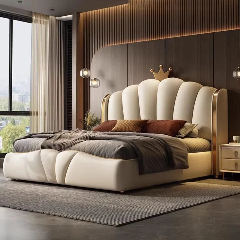 King Size Luxury Queen Double Bed Modern Bedroom European Design Girls Beliche Trendy Furniture