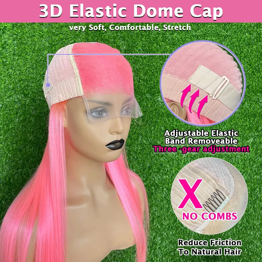 Deep Wave Wear Go Glueless Wig Orange  Wig  Lace Front Human Hair Wigs For Women Brazilian Lace Frontal Wig