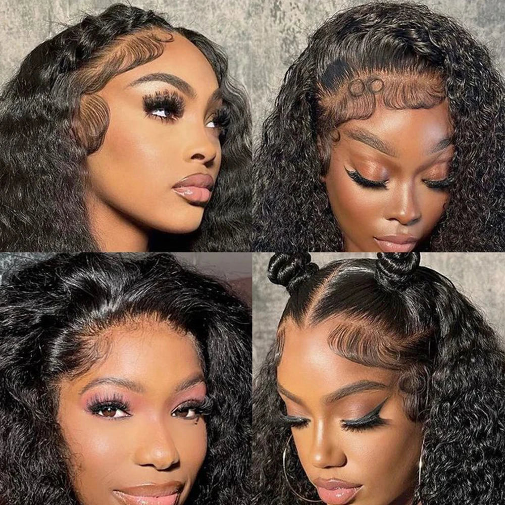Curly Wigs Bob Wigs Curly Lace Front Human Hair Wigs 100% Bob Hair Wig Human Hair Short Wig 4x4 Closure Human Hair Wig Kinky