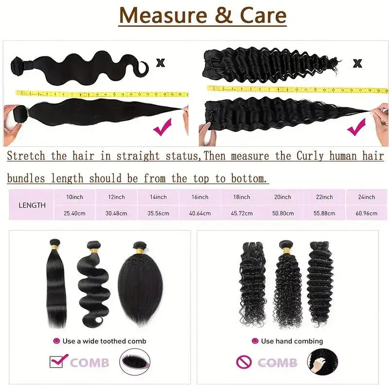 3 Pcs Kinky Straight Bundles Brazilian Unprocessed Virgin Human Hair Weave Bundles 4C  Yaki Human Hair Extensions Natural Black