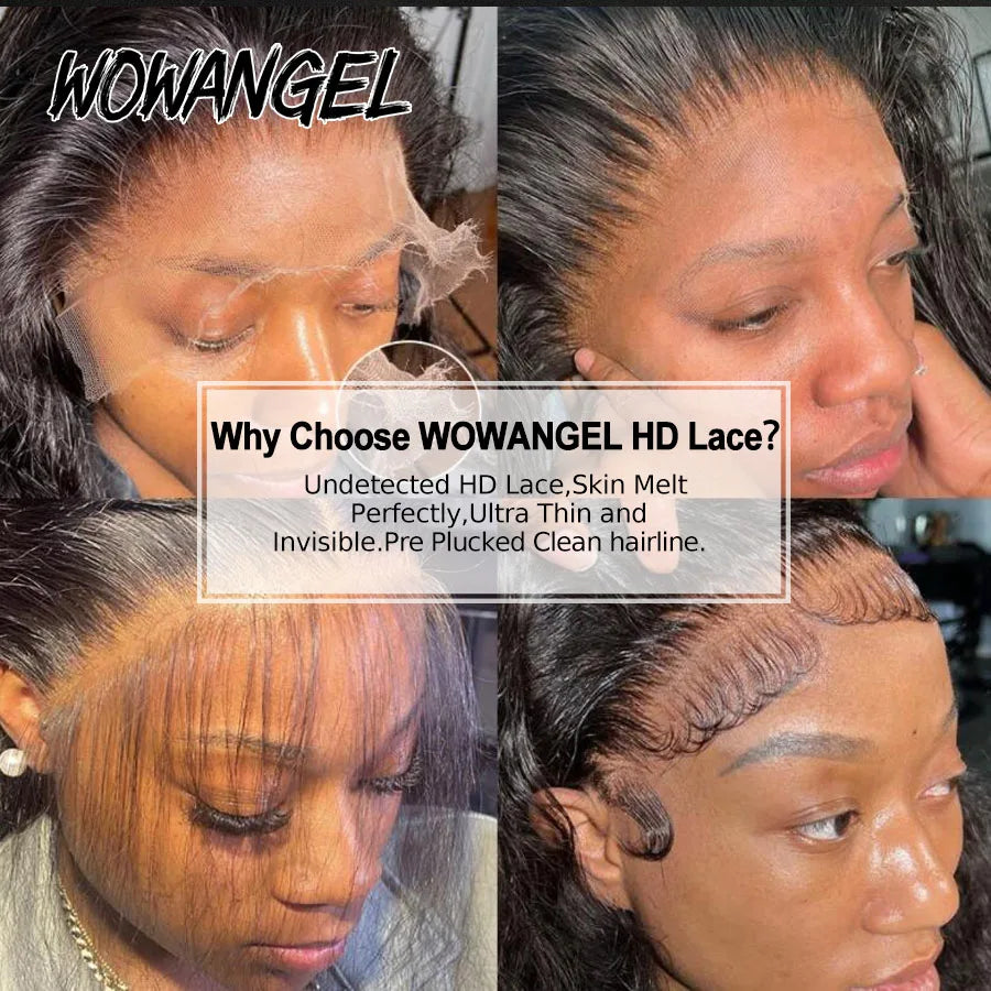 13x6 Full Frontal Only Body Wave Melt Skins invisible HD Lace Frontal Human Hair