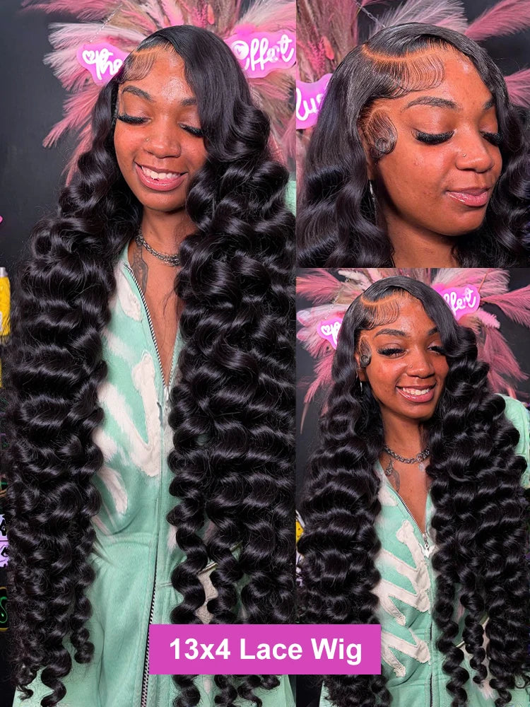 13x6 HD Lace Front Wigs 30 36 Inches Brazilian Water Wave 13x4 Lace Frontal Human Hair Wig