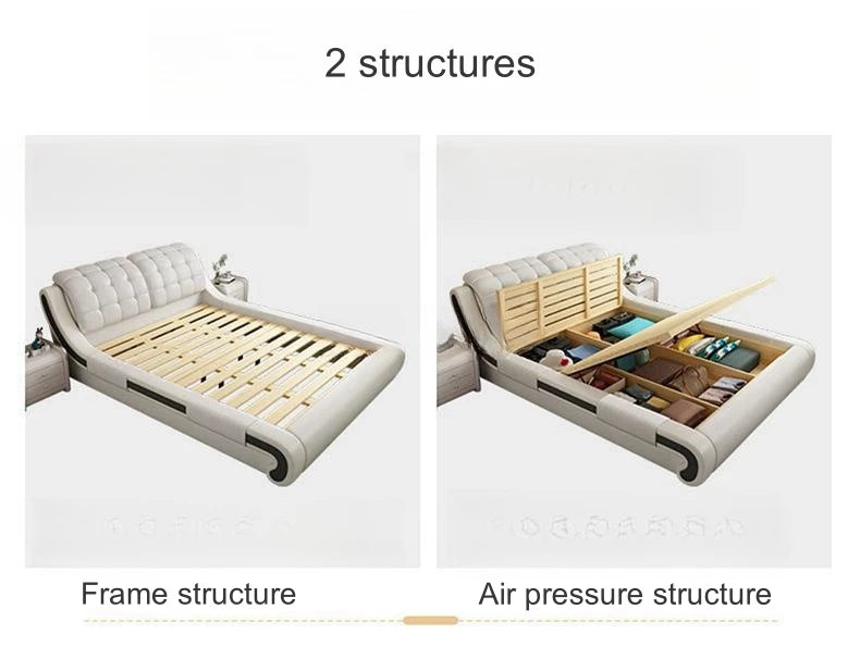 Luxury Upholstered Bed Bedroom Furniture New Modern King Size Soft Bed Frame Technology Cloth Home Apartment Hotel Wholesale
