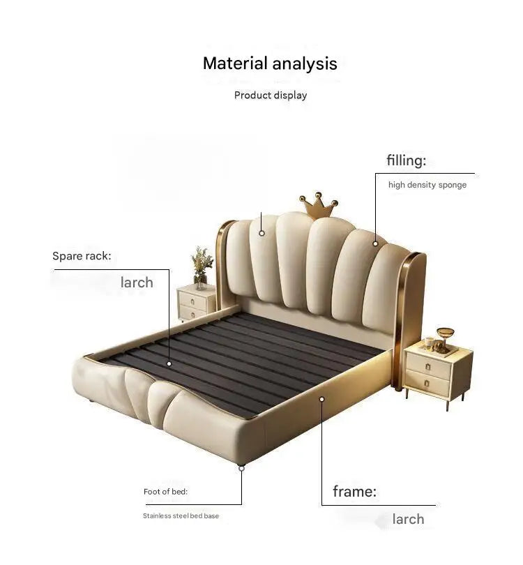 King Size Luxury Queen Double Bed Modern Bedroom European Design Girls Beliche Trendy Furniture