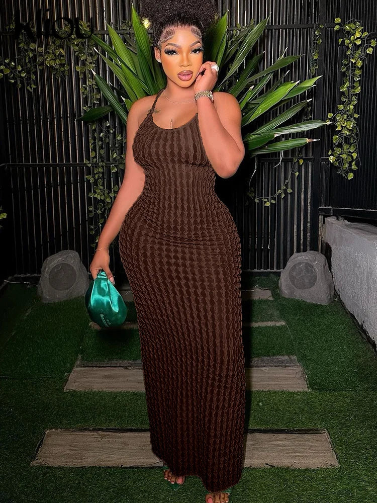 Casual Sleeveless Backless Bodycon Ladies Party Dresses
