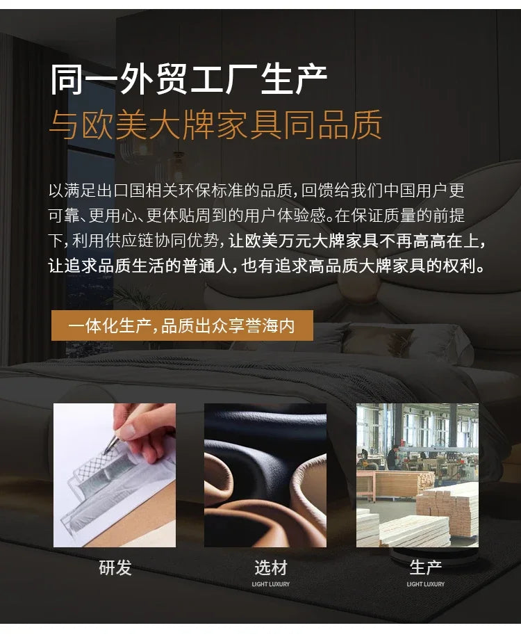 Luxury With Lights Floating Bed Modern Frame King Size Double Bed Headboards Twin Wood Lit 2 Personnes Furniture For Bedroom