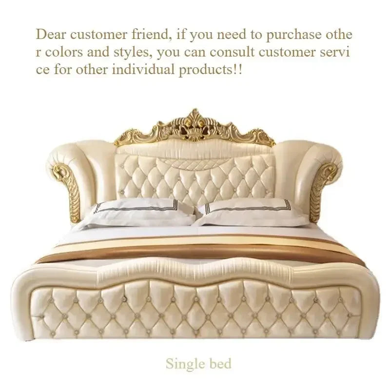 Creative King Size Frame Double Bed Luxury Unique Twin Room European Bed Modern Pedicure Muebles Para El Hogar Home Furniture