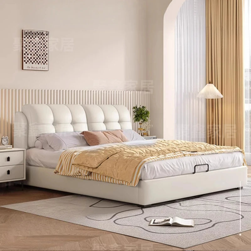 American Fashionable Bed Children Aesthetics Comfortable Design Bed Wedding Simple Luxury Modern Wood Muebles Home Furniture