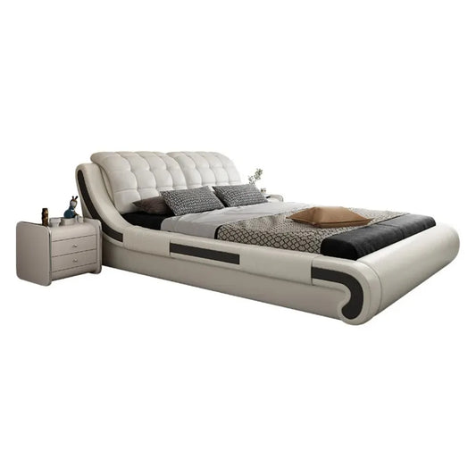 Luxury Upholstered Bed Bedroom Furniture New Modern King Size Soft Bed Frame Technology Cloth Home Apartment Hotel Wholesale