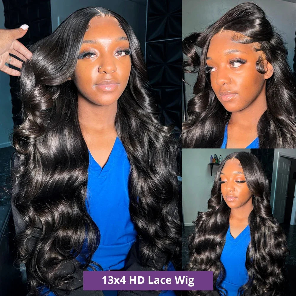 Body Wave Lace Front Wig 13x4 Lace Frontal Wig Quality Transparent Human Hair Wigs