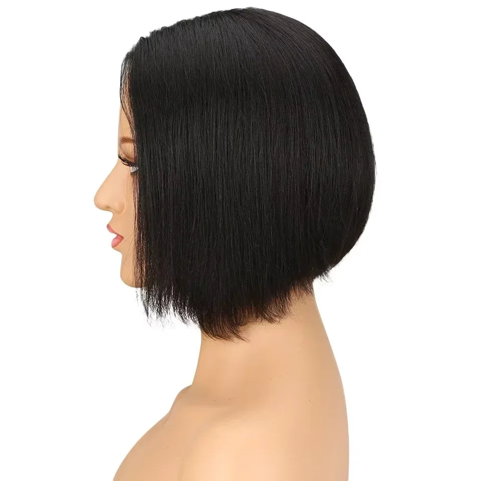Straight Lace Front Wig Short Bob Wig Human Hair Middle Part Lace Front Wigs Brazilian Hair Straight Bob Wig for Black Women