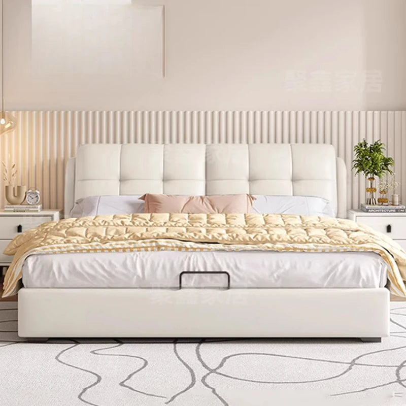 American Fashionable Bed Children Aesthetics Comfortable Design Bed Wedding Simple Luxury Modern Wood Muebles Home Furniture