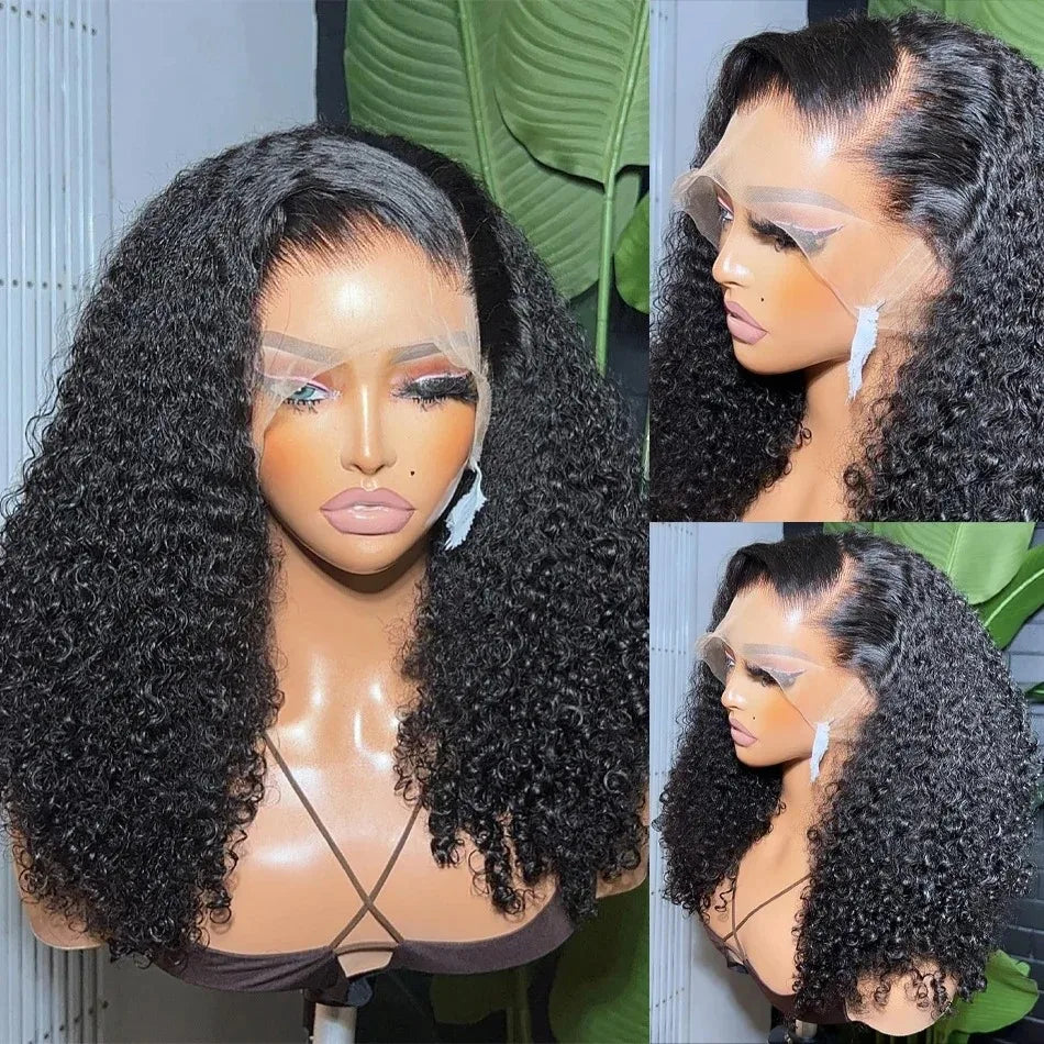 Short Curly Bob Wigs 13x6 HD Lace Front Human Hair For Women Deep Wave 13x4 Frontal Brazilian Remy 5x5 Closure Wig