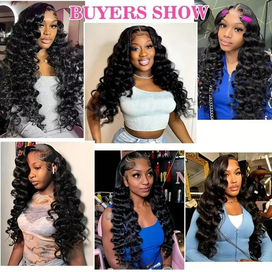 Brazilian Loose Waves Wig Human Hair Lace Frontal Wig Curly Body Wave Human Hair Wigs