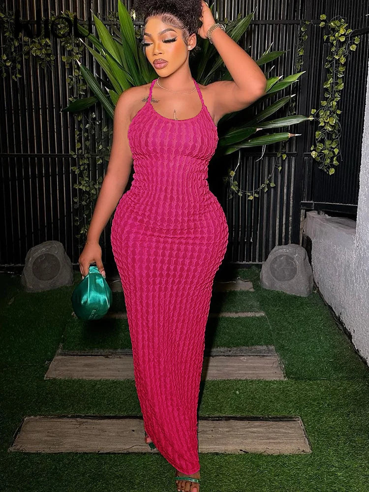 Casual Sleeveless Backless Bodycon Ladies Party Dresses