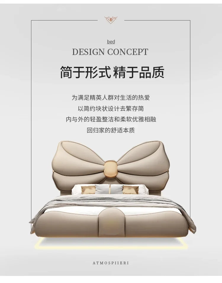 Luxury With Lights Floating Bed Modern Frame King Size Double Bed Headboards Twin Wood Lit 2 Personnes Furniture For Bedroom