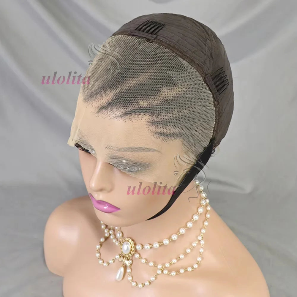 13x4 Lace Frontal Afro Curly Wig 100% Brazilian Remy Hair Wigs 6 Inch Kinky Curly Human Hair Wigs with Braids for Black Women