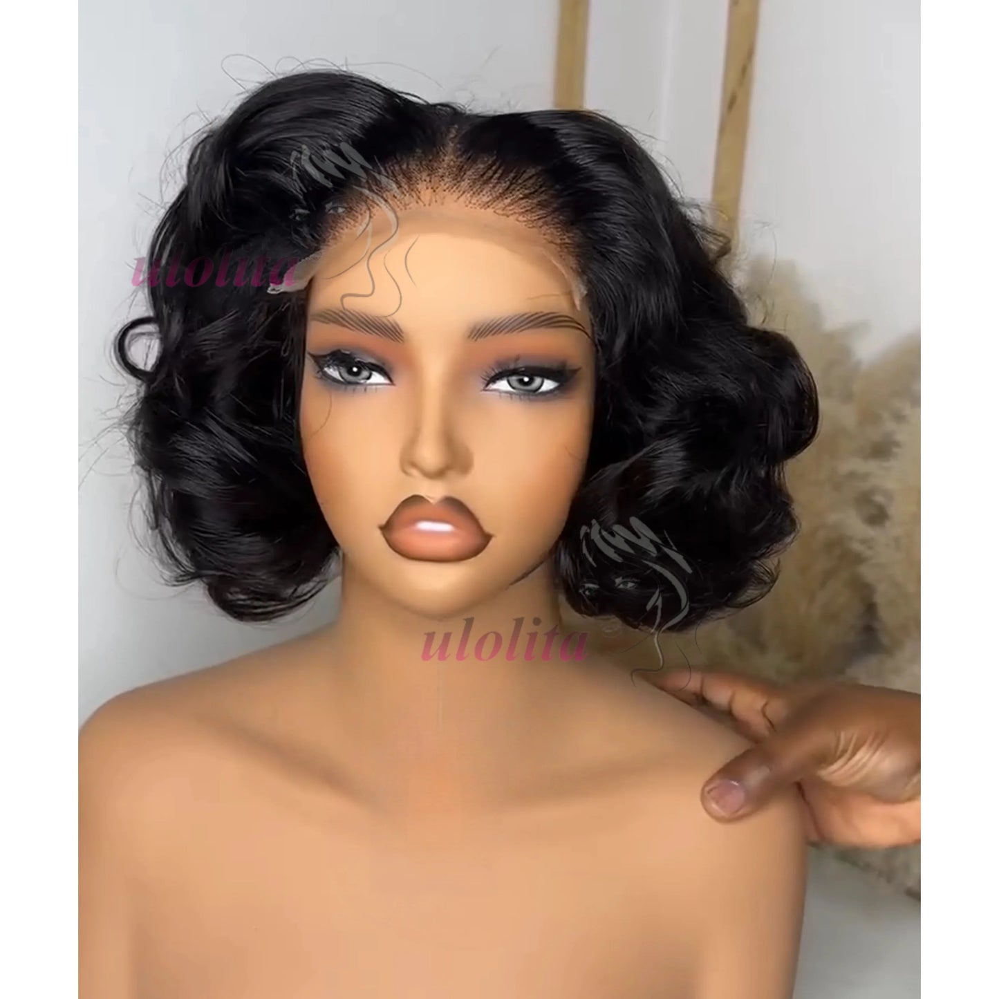 Loose Body Wave Chocolate Brown 4x4 HD Lace Frontal Bob Wigs Human Hair PrePlucked Brazilian #4 Colored Human Hair Wigs 300%
