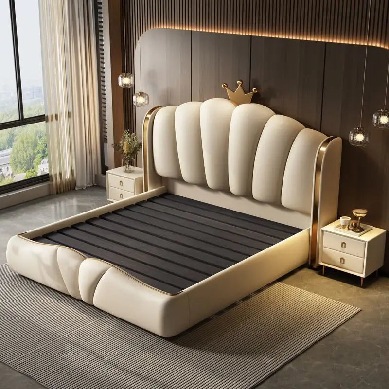 King Size Luxury Queen Double Bed Modern Bedroom European Design Girls Beliche Trendy Furniture