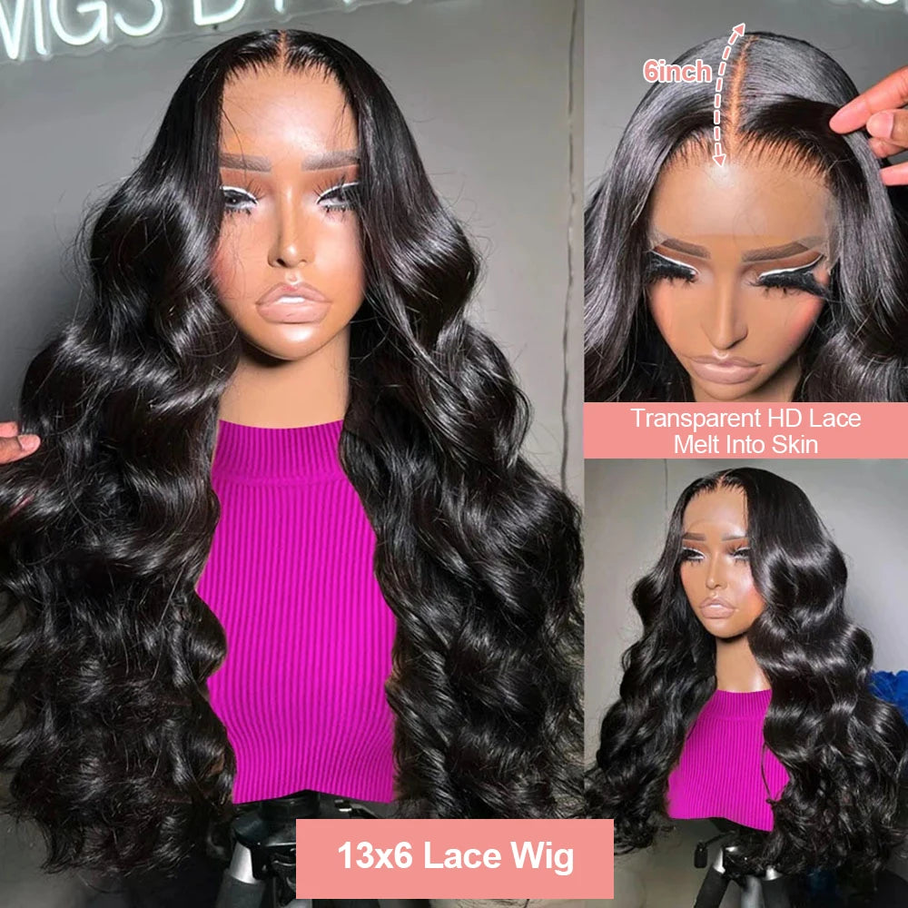 Lace Frontal Wig Water Wave Wigs 100% Human Hair Brazilian Hair