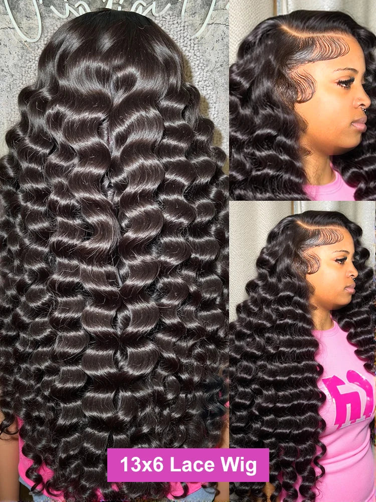 13x6 HD Lace Front Wigs 30 36 Inches Brazilian Water Wave 13x4 Lace Frontal Human Hair Wig