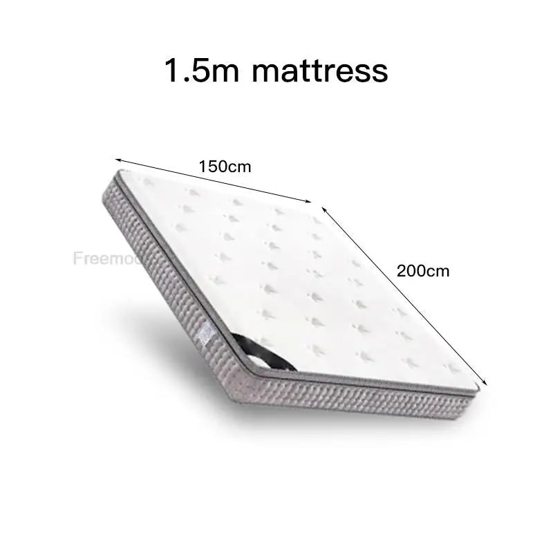 Modern Simple King Size Double Beds Luxury Lit 2 Personnes Moderne Disign White Leather House Bed Frame Queen Bedroom Furniture